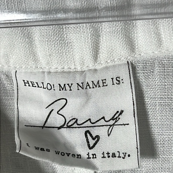 Frank & Eileen white Barry linen button front shirt size Large - Picture 6 of 12